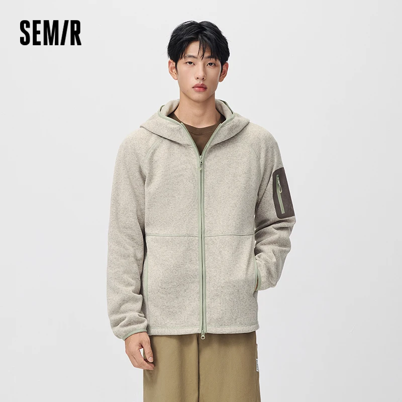 Semir Men Winter Jacket Modern Style Antistatic Hooded Raglan Sleeve 2026 New Winter Daily Wear Urban Casual Style