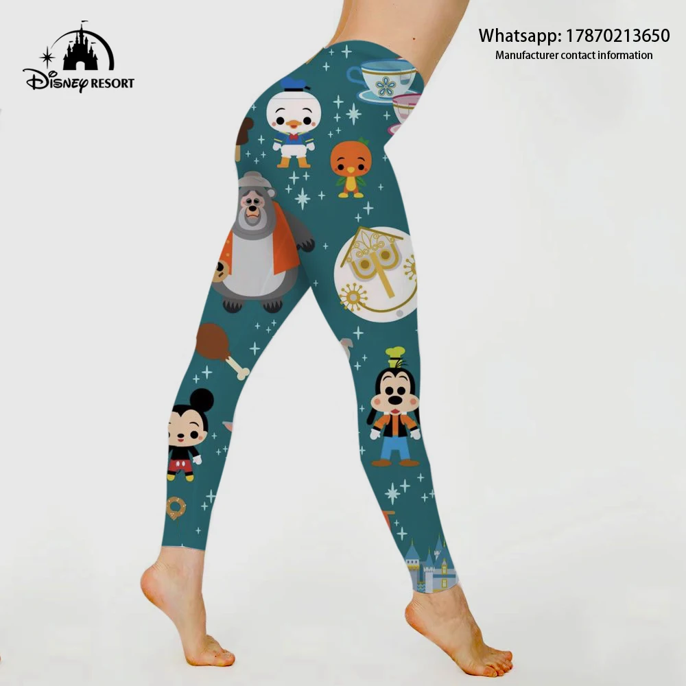 2022 New Disney Brand Women Gym Yoga pantaloni senza cuciture abbigliamento sportivo Stretch vita alta allenamento Fitness Leggings pantaloni della tuta