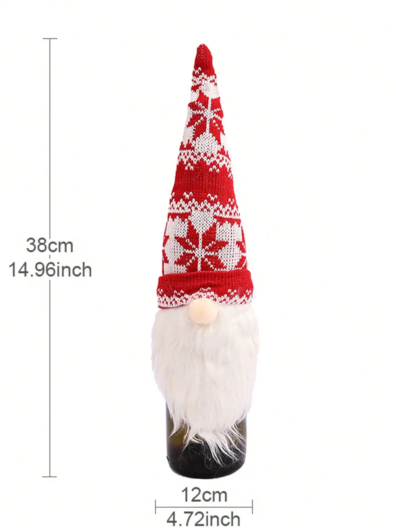 Handmade Christmas Elf Wine Bottle Caps 1/3/5 Pack Holiday New Year Table Decoration Party Gift Swedish Tomte Elf Wine Bottle De