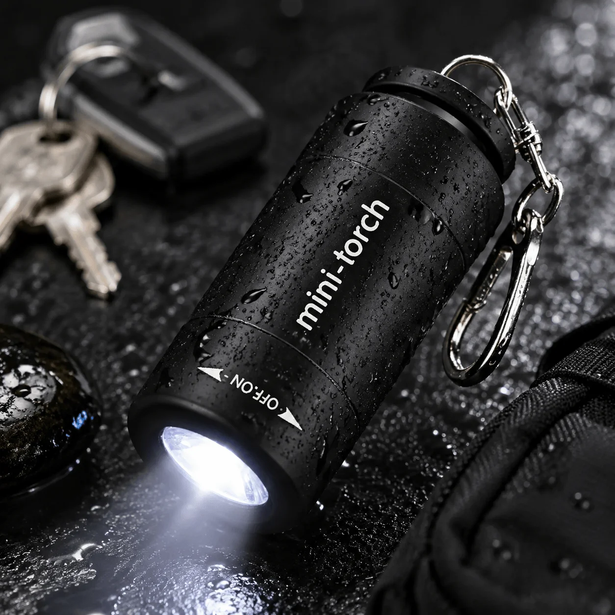Edc Car Carry - Mini Flashlight Keychain USB Rechargeable Pocket