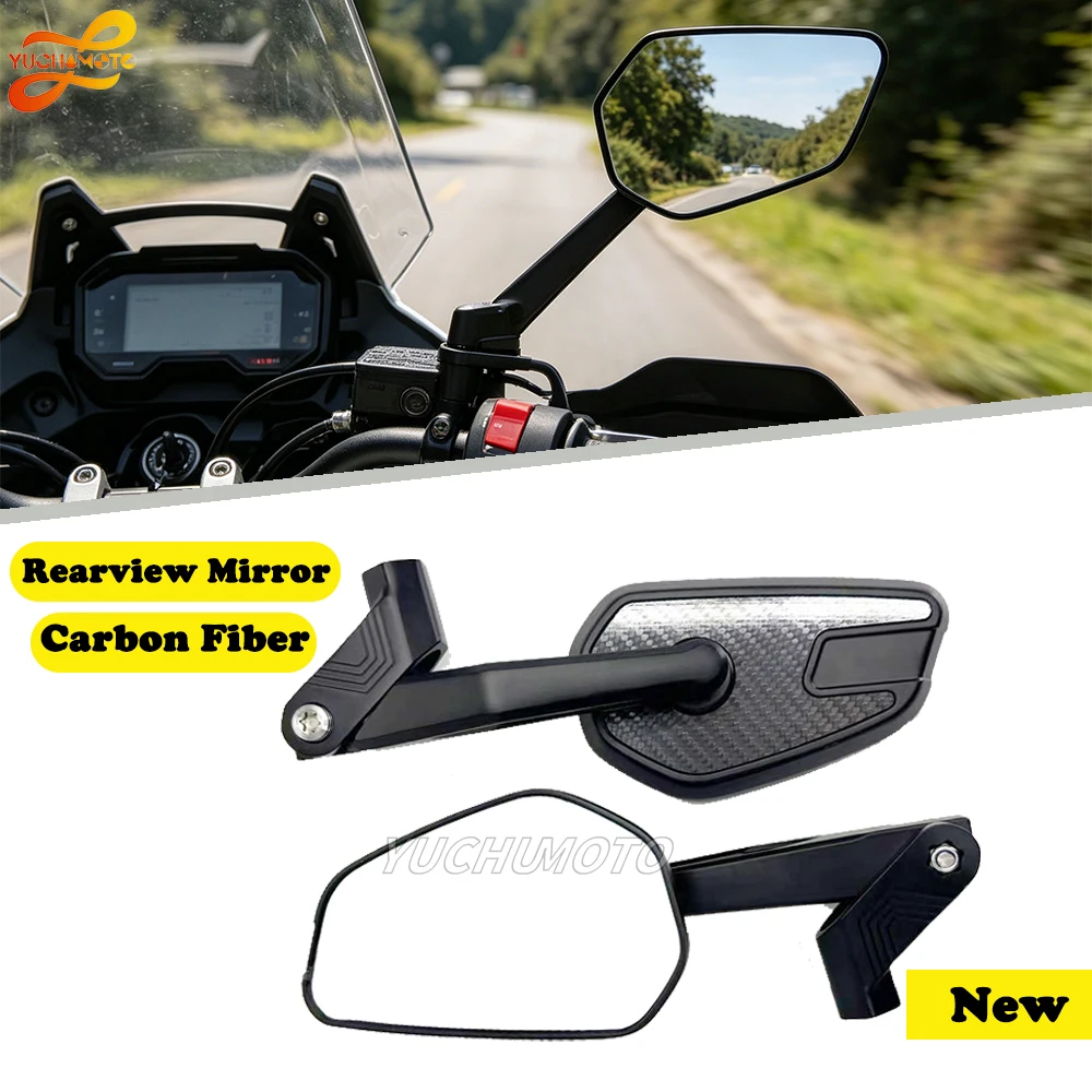 Carbon Fiber For H/onda X-ADV 750 NC750X NC750D NC750S Motorcycle Adjustabale Rearview Left Right Rear View Mirrors Side Mirror