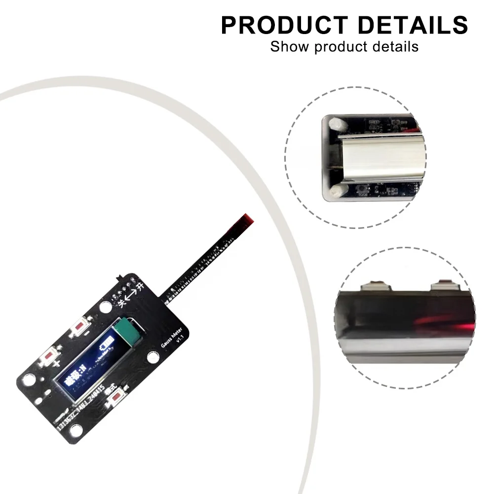 Magnetic Field Strength Detection Module with USBC and Point Calibration for Reliable Measurement Range 1600Gs to 1600Gs