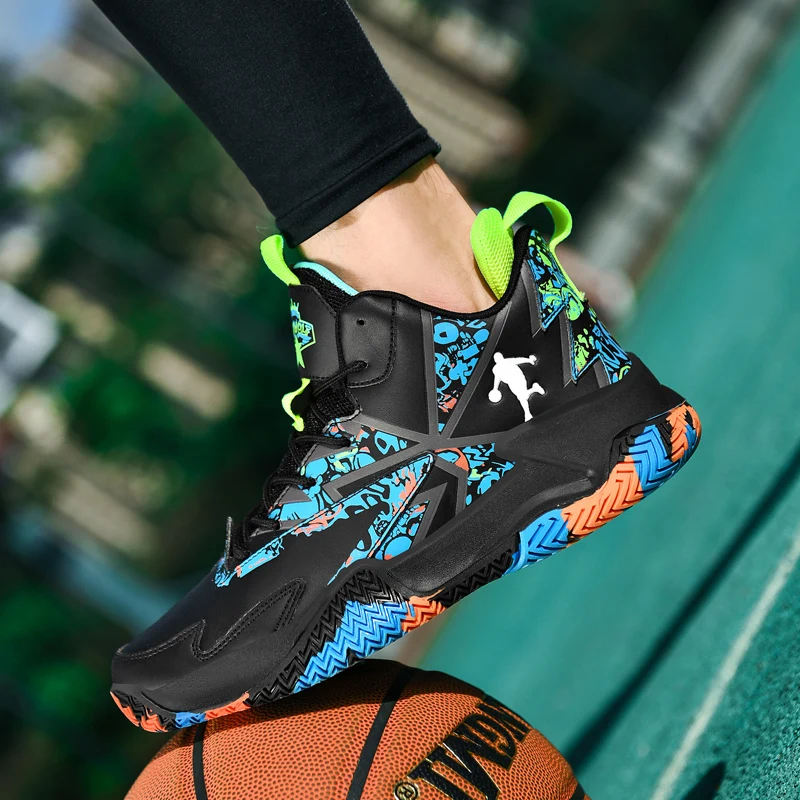 

Unisex Basketball Shoes for Men High-top Breathable Athletic Women Basketball Sneakers Outdoor Sport Shoes Light Training Shoes