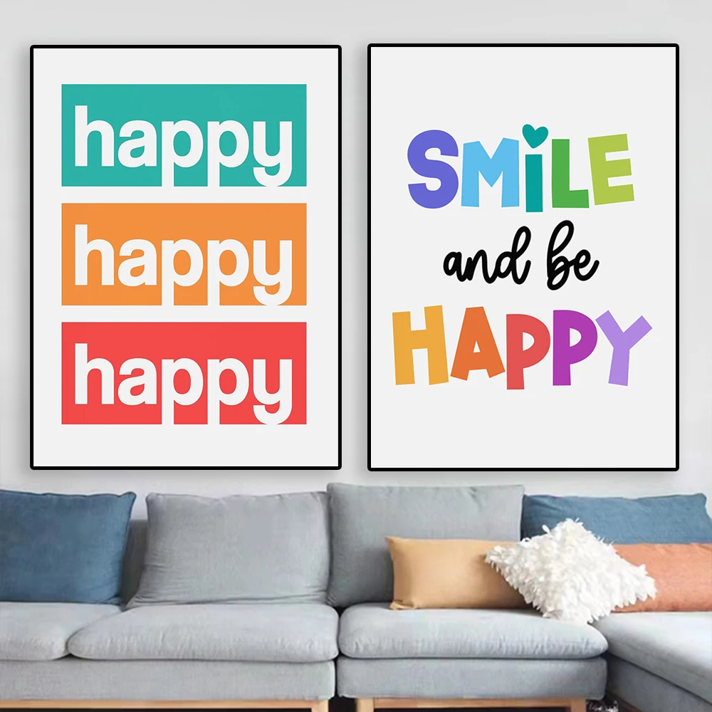 Kids Positive Affirmation Art Prints Inspirational Poster Self Confidence Quotes Canvas Painting Wall Pictures Classroom Decor