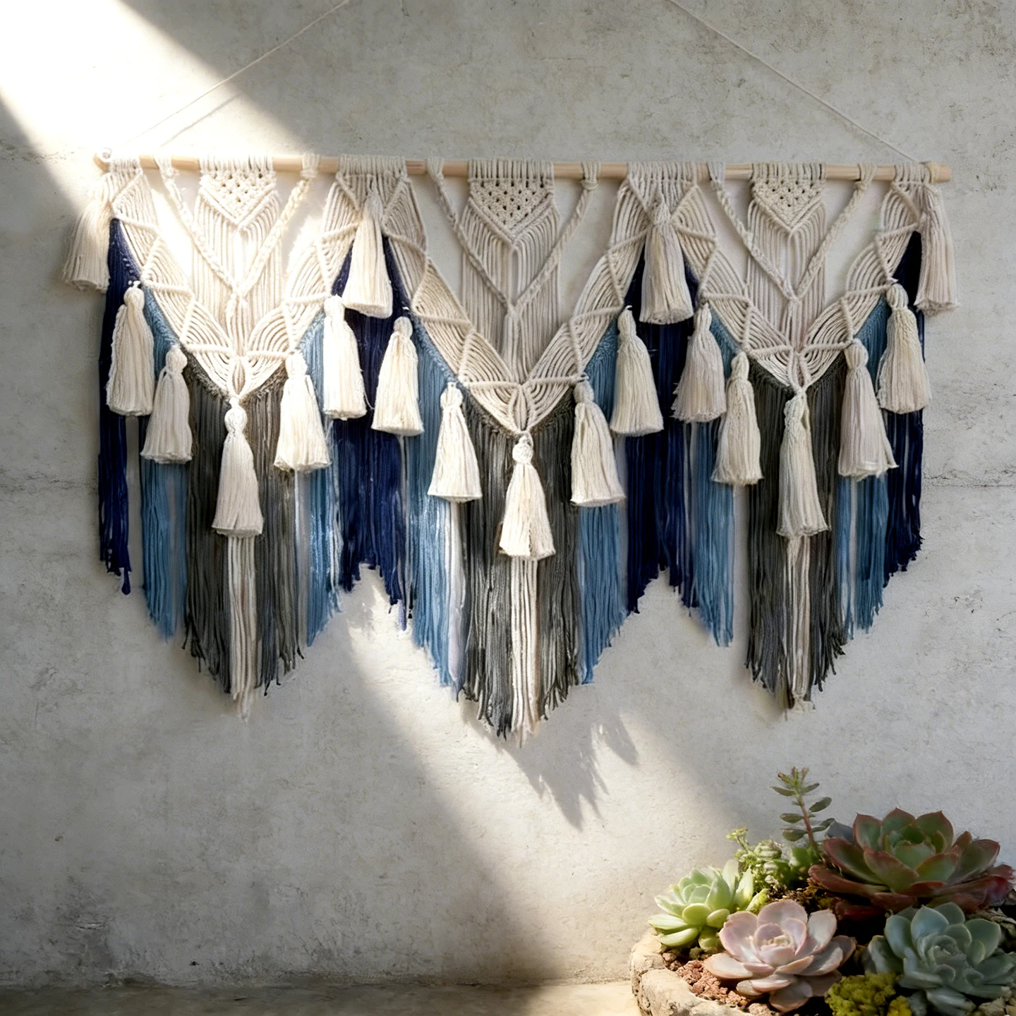 YFY hand-woven tapestry fringed homestay hotel pendant home decoration cloud shoulder modeling cotton rope art