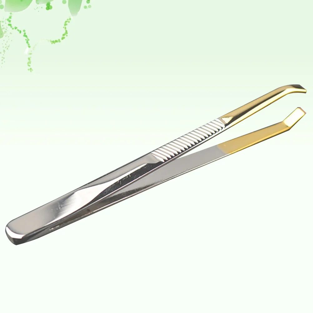 Pinça de sobrancelha de aço inoxidável, ferramenta de maquiagem profissional para modelagem de sobrancelha e clipe de extensão de cílios, remoção de pelos faciais