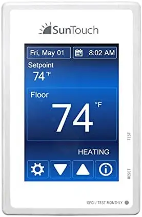 Mat TapeMat Electric Floor Heating Kit 10 Sq. Ft., 2' x 5', (120V) with Command Touch Programmable Thermostat, Plain