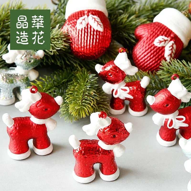 Exquisite Christmas trinkets ornaments lovely gloves fawn candy christmas tree decorations