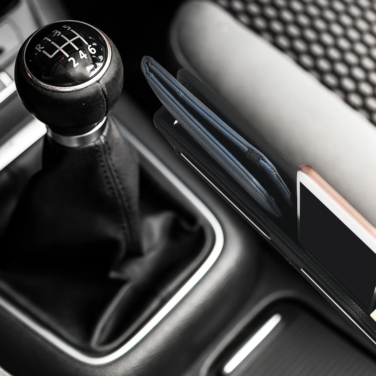 

Central Control Storage Box Black Car Seat Gap Filler ganizer Compact Design Soft Lining Safety Space Saving Installation Car