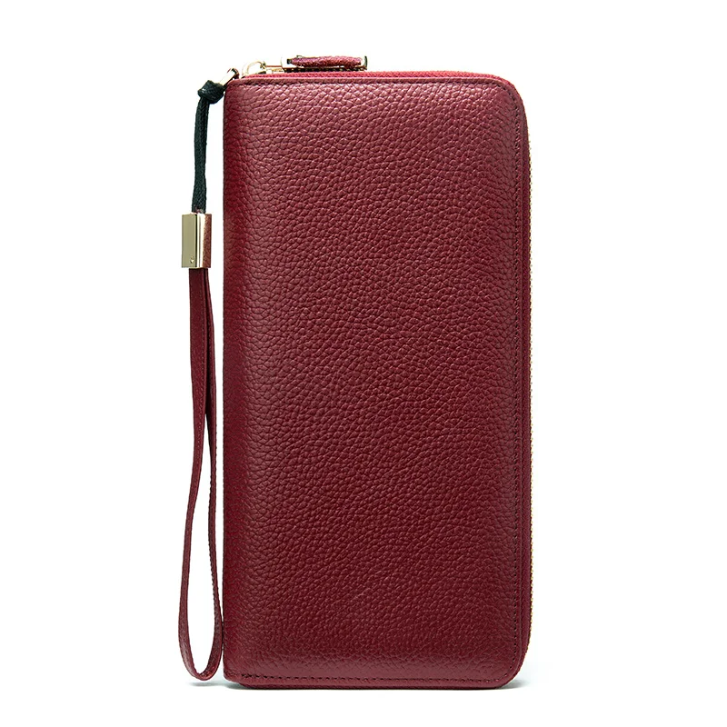 women's wallet genuine leather purse for lady clutch bag wallet long fashion women card holder coin purse money bag 8875