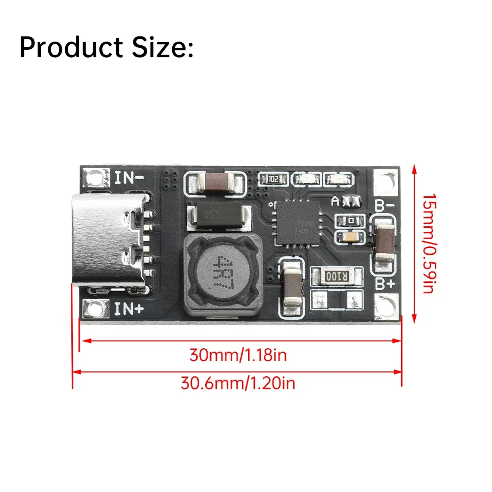 2/5/10PCS  TP5000 charging board management voltage stabilizing power module 2A4.2V single-cell lithium battery TYPE-C interface