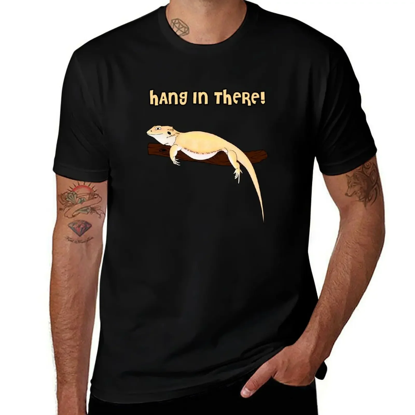 

Hang in There! - Bearded Dragon Style T-Shirt summer top t shirts for men