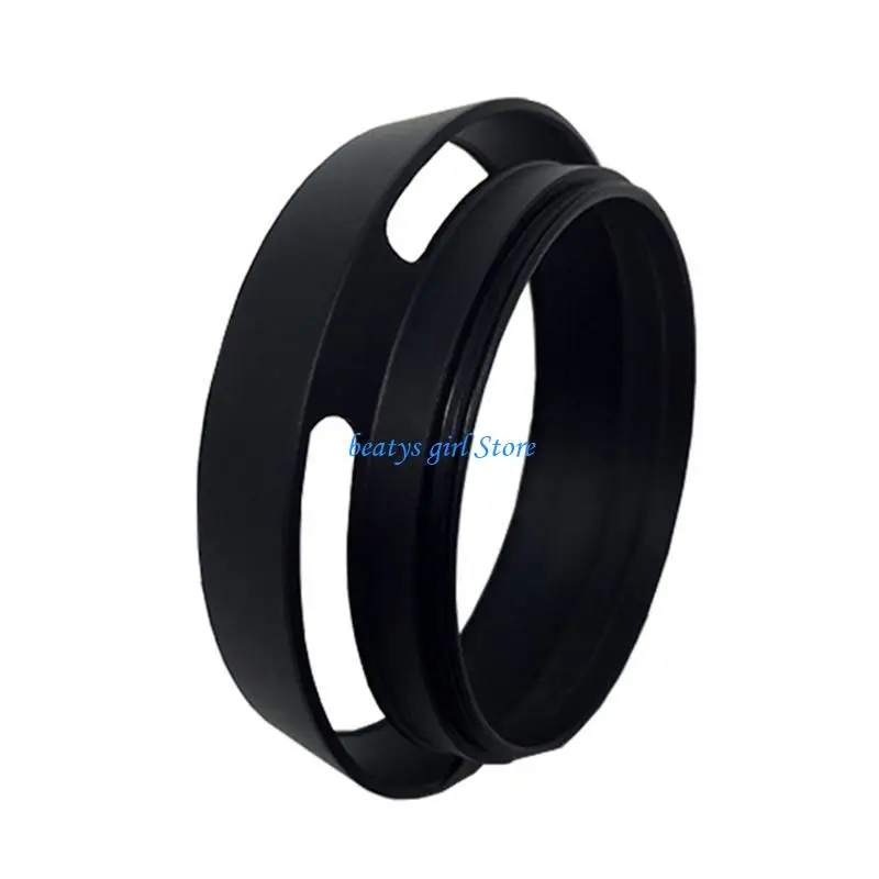 C7AB Lens Hood Sunshade Metal Vented Camera Sun Blocker Reduce Reflection 37mm 40.5mm 43mm 46mm 49mm 52mm Screw-in