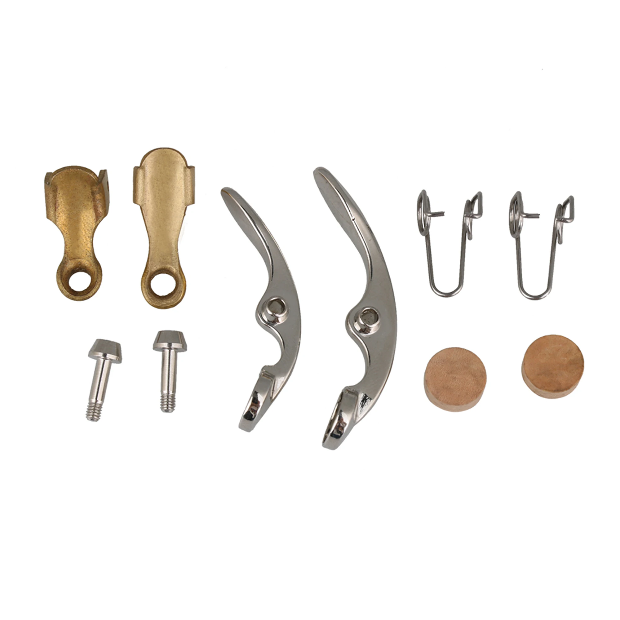Yibuy Bb Trumpet Valve Springs Drain Valve Key with Cornet Valve Cork Pad Set