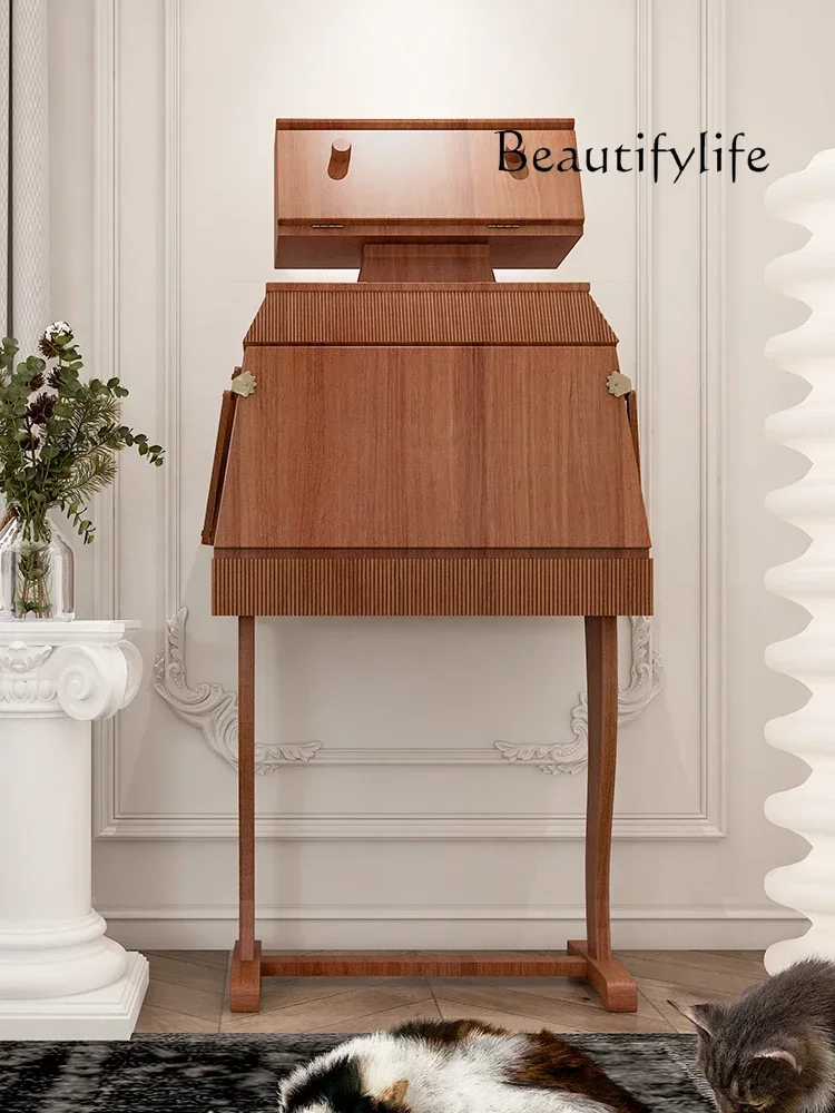 

0 Medieval Robot Solid Wood Locker Simple Living Room Storage Creative Makeup Desk Wine Cabinet