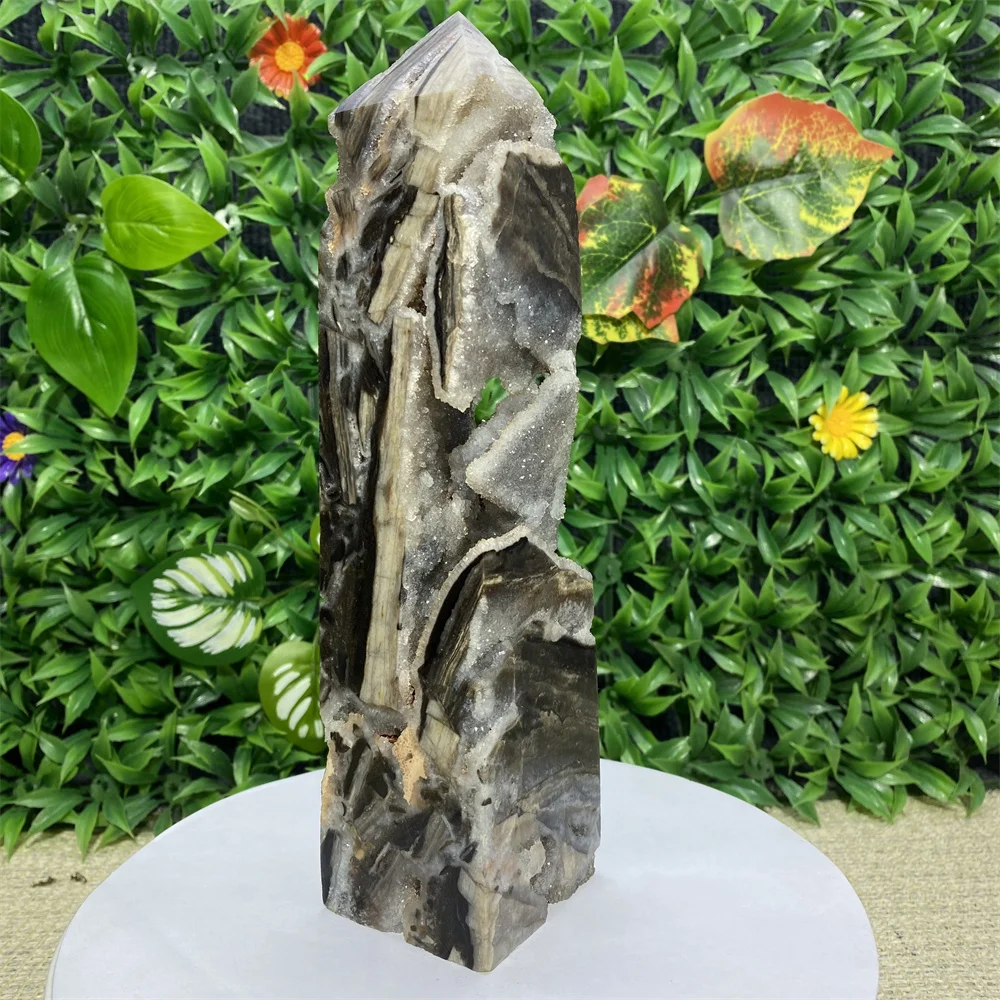 

Natural Sphalerite Stone Crystal Column Tower Mineral Specimens Energy Reiki Healing Spiritual Meditation Home Decoration