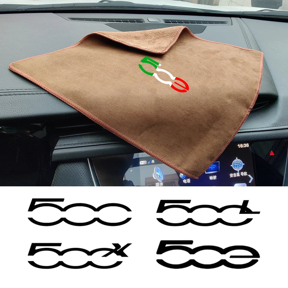 1PC Car Wash Towel Suede Microfiber Cleaning Rag Cloth For Fiat 500 L S X C E 500 500L 500S 500X 500C 500E 500 60th anniversary