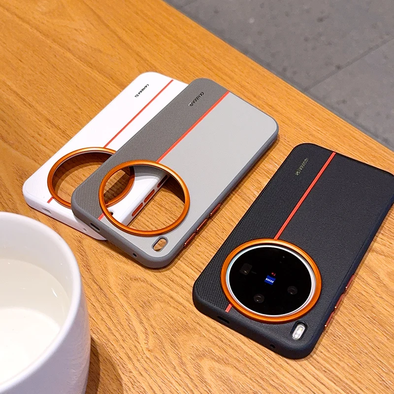 

For VIVO X300 Pro , X300 Case ELVEV Shockproof Splicing PU Leather Hard PC Phone Cover