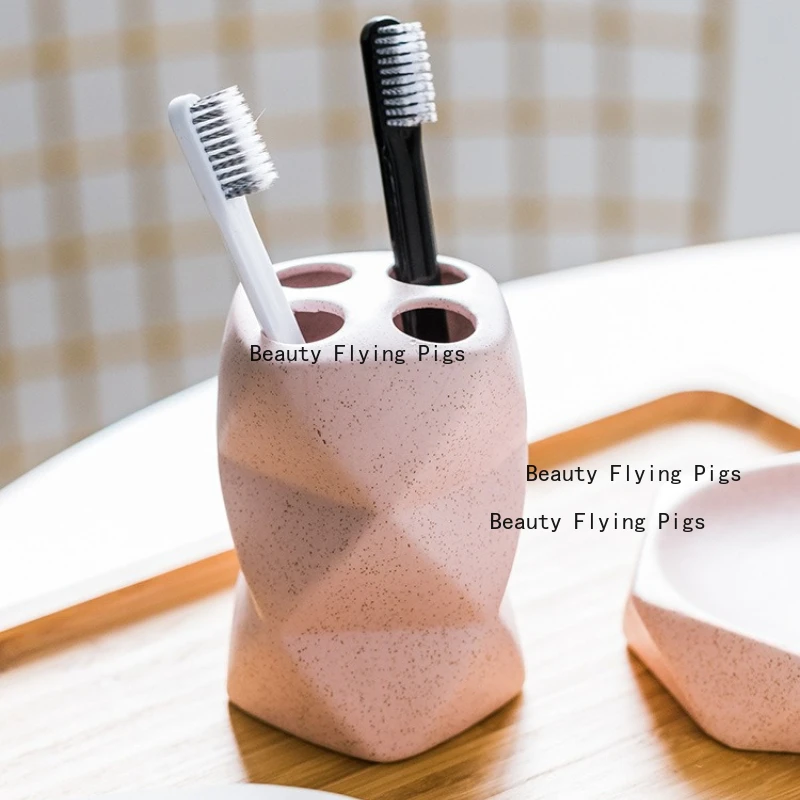 

Ceramic Bathroom Wash Set Bathroom Supplies Toothbrush Cup Toothbrush Cup Soap Dish Lotion Bottle Household Toiletries Set