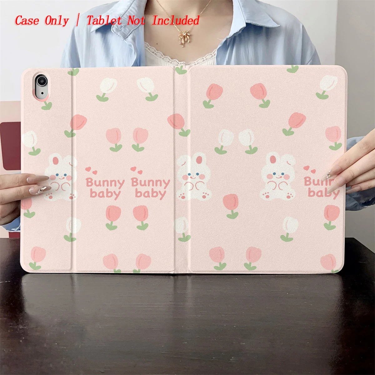 

2025 White Rabbit and Curcuma Print Pattern - Suitable for multiple Apple tablet computer cases such as iPad/iPad pro/iPad air