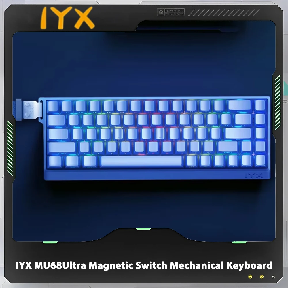 IYX MU68Ultra Magnetic Switch Mechanical Keyboard RGB Gamer Keyboards Hot Swap Esports Mu68 Ultra Custom Gaming Accessories Gift