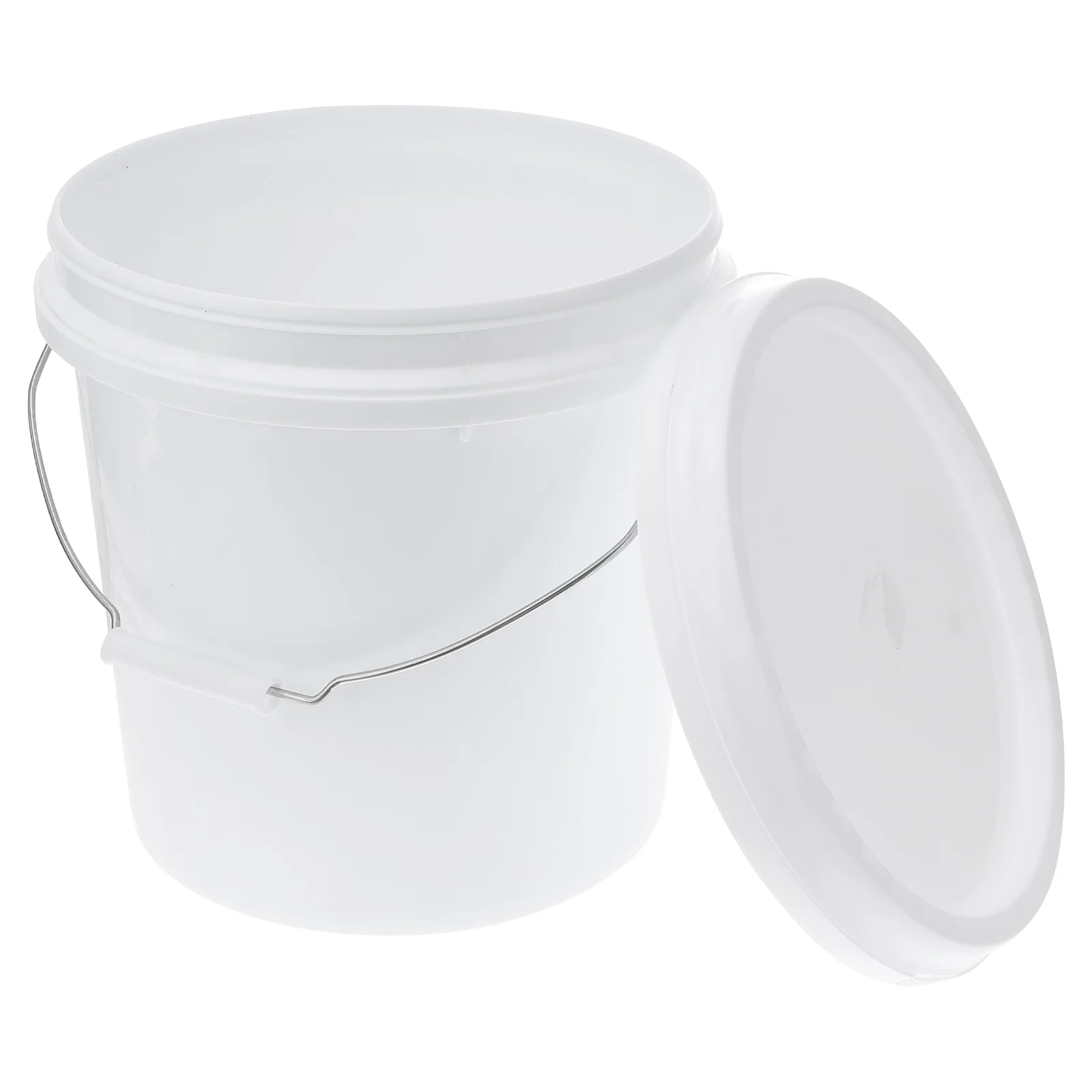 Plastic Barrel 3 Gallon Bucket Buckets Camping White Water Portable with Handle