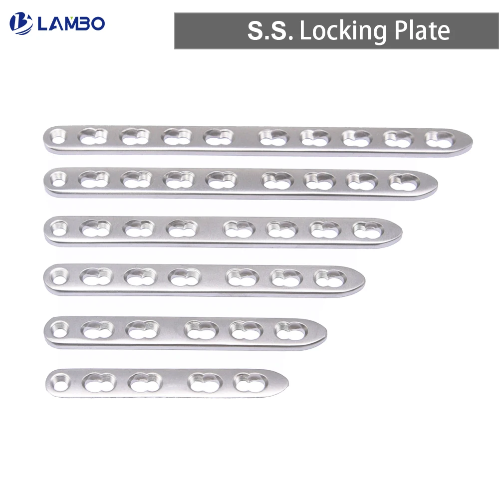 

1pc 2.7mm S.S. Straight Locking Plate, Veterinary Orthopedic Implants, Mascotas Pet Hand Tools, Surgical Instruments for Dogs