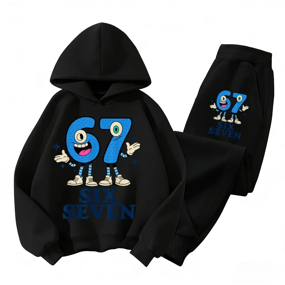 2-14y boys and girls clothing 67 comfortable children's suit skin-friendly school wear children's comfortable sweatshirt suit