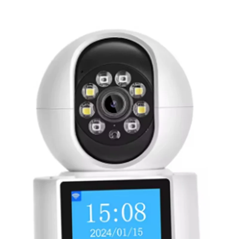 كاميرا اتصال داخلي عبر الفيديو ABSQ-Smart Home بدقة 2 ميجابكسل مع شاشة 2.8 بوصة، ومراقبة أطفال IP واي فاي، وكاميرا CCTV للتتبع التلقائي بقابس أمريكي