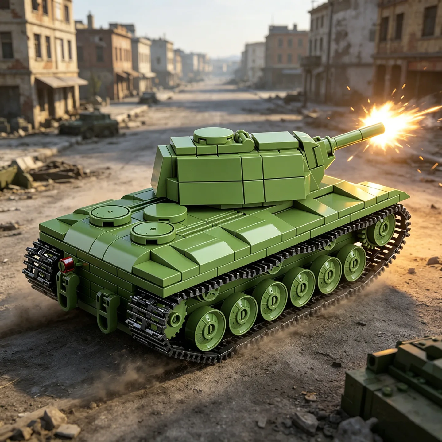 

Quanguan Building Blocks 100271 Soviet KV-1 Tank: Tracked Armored Vehicle Assembly Model Toy, Gift, or Display Piece