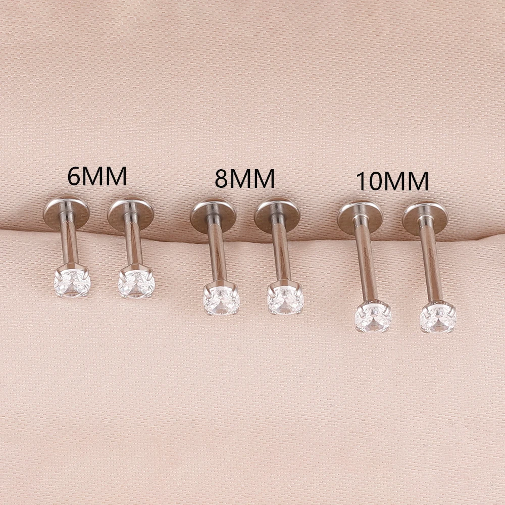 Body Jewelry Cartilage Earrings - 2pcs Stainless Steel Piercing Ear Studs