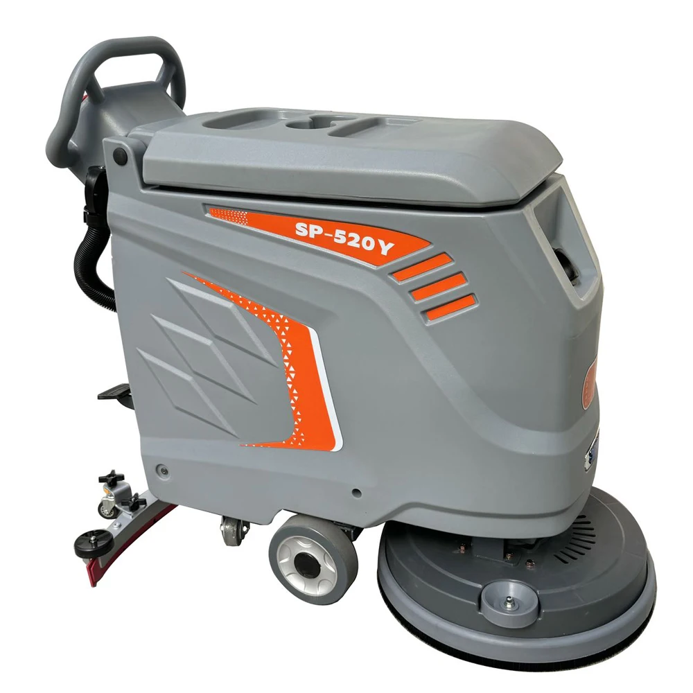 Ultra Efficient Walk-Behind Electric Industrial Floor Scrubber Manual Operation Sweeper Cleaning Washer Floor Maintenance