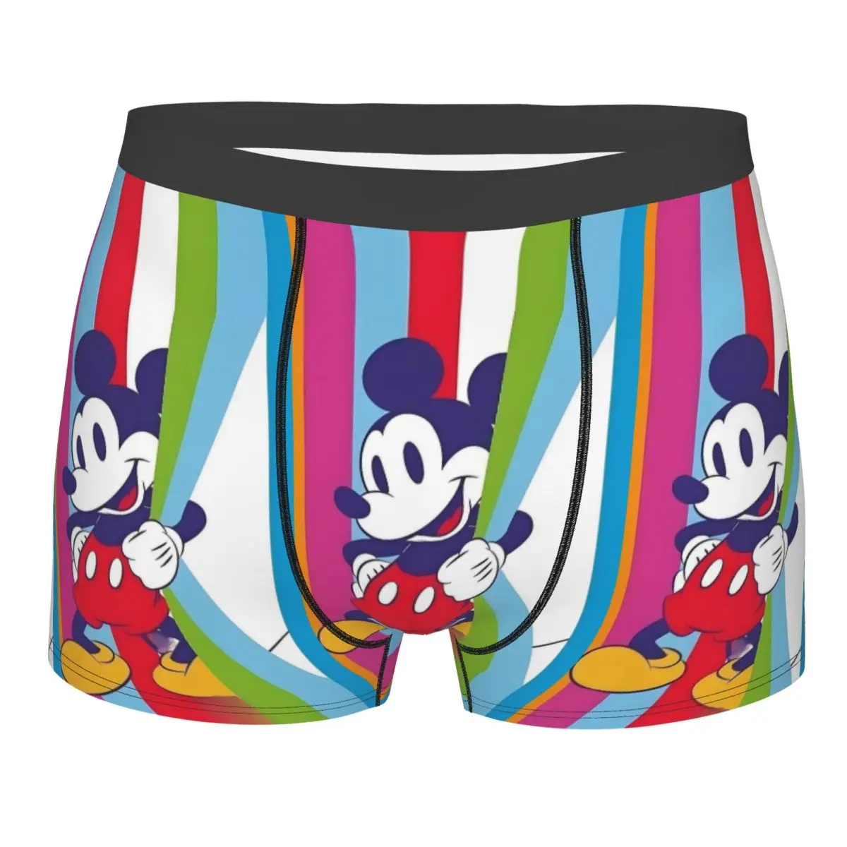 

Пользовательские боксеры с Микки Маусом и коллажем, мужские трусы с героями мультфильмов в стиле аниме, нижнее белье, модные трусы