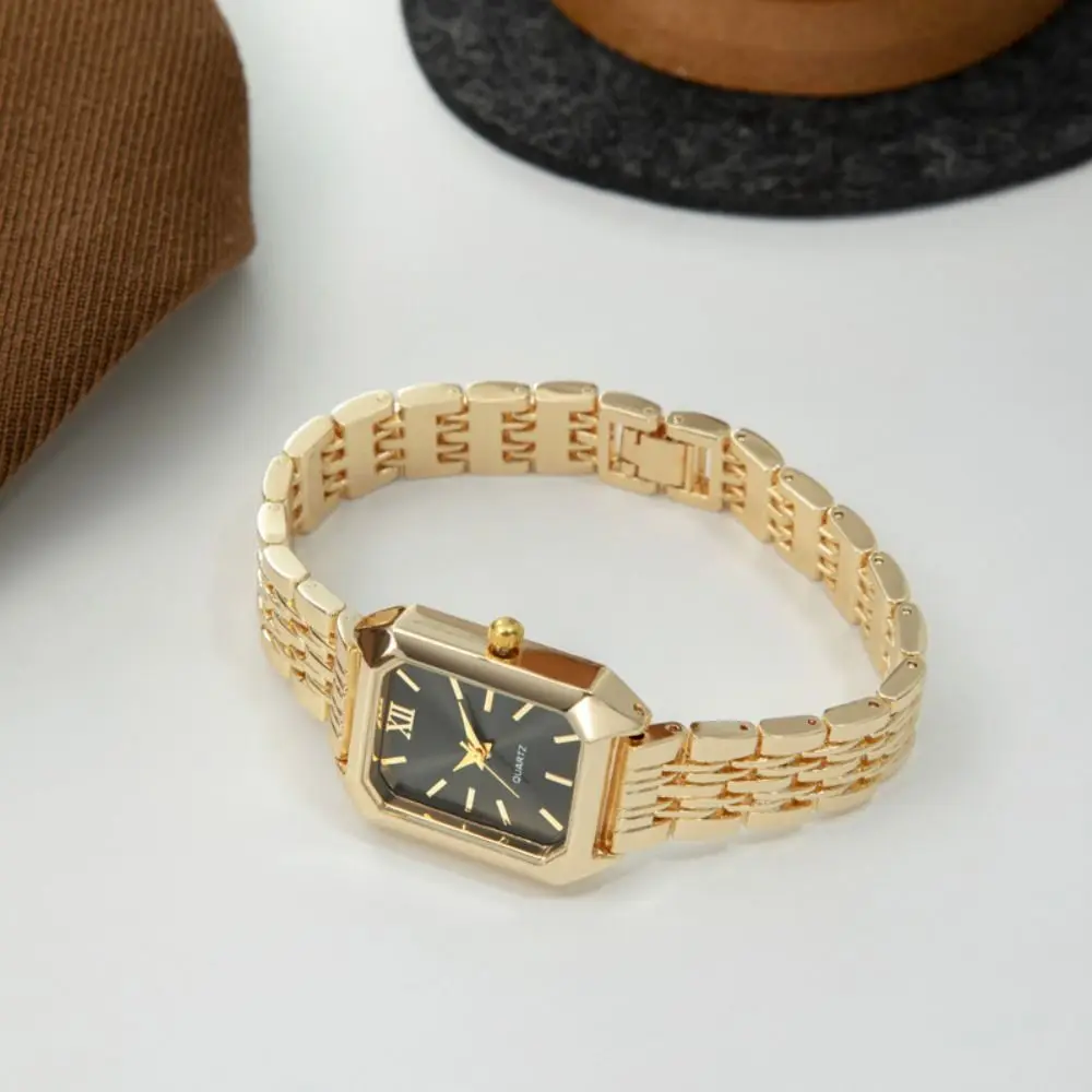 Hot Stainless Steel Quartz Watches Folding buckle Quartz Women Wristwatch Simple Luxury Gift Strap Watch Women