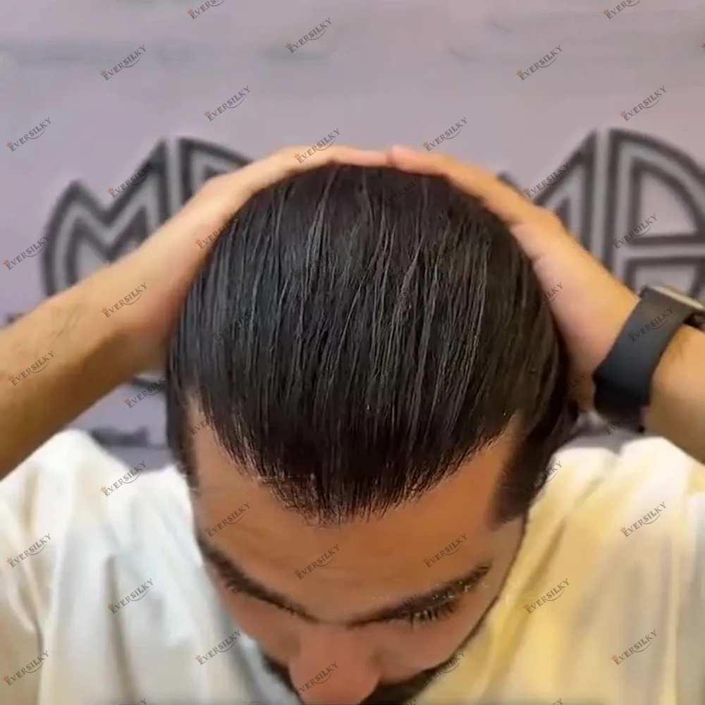 0.04 مللي متر-0.06 مللي متر رقيقة جدا الجلد غير قابلة للاكتشاف شعري طبيعي للرجال فقدان الشعر تجديد الشعرية الاصطناعية 110% الكثافة الطبيعية