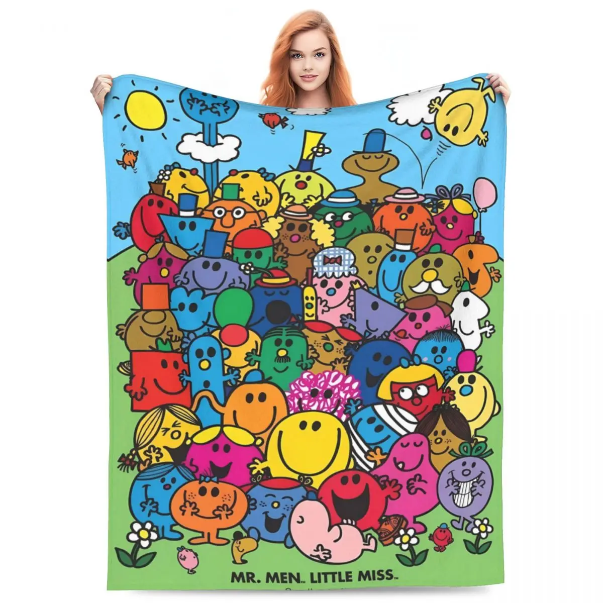 Mantas Mr Men Little Miss All Characters, manta de franela para acampar, sala de estar, diseño muy cálido, colcha de calidad, regalo