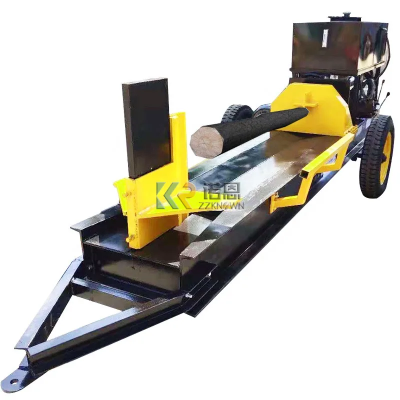 Diesel Powered Hydraulic Wood Splitting Machine Larger Wooden Cutting Broken Machines with Lift Knife
