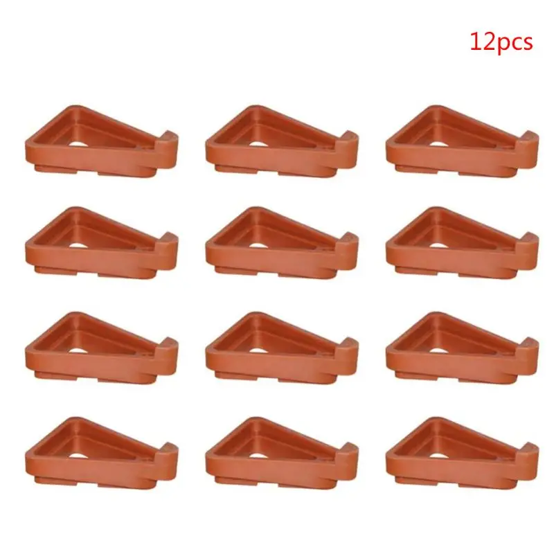 12pcs Garden Plant Flower Pot Feet Stand Invisible Risers Toes Lifters for Triangle Bonsai Display Support Indoor Outdoor 45BE