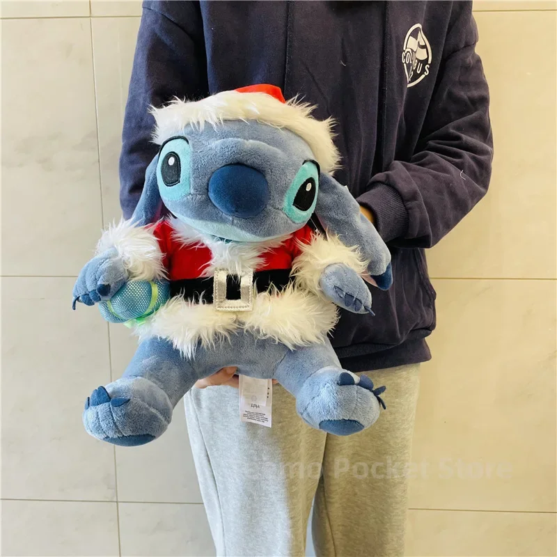 

Lilo and Stitch Christmas Plush Doll New Disney Animation Stitch Pillow Cartoon Accessories Room Cute Decoration Holiday Gift