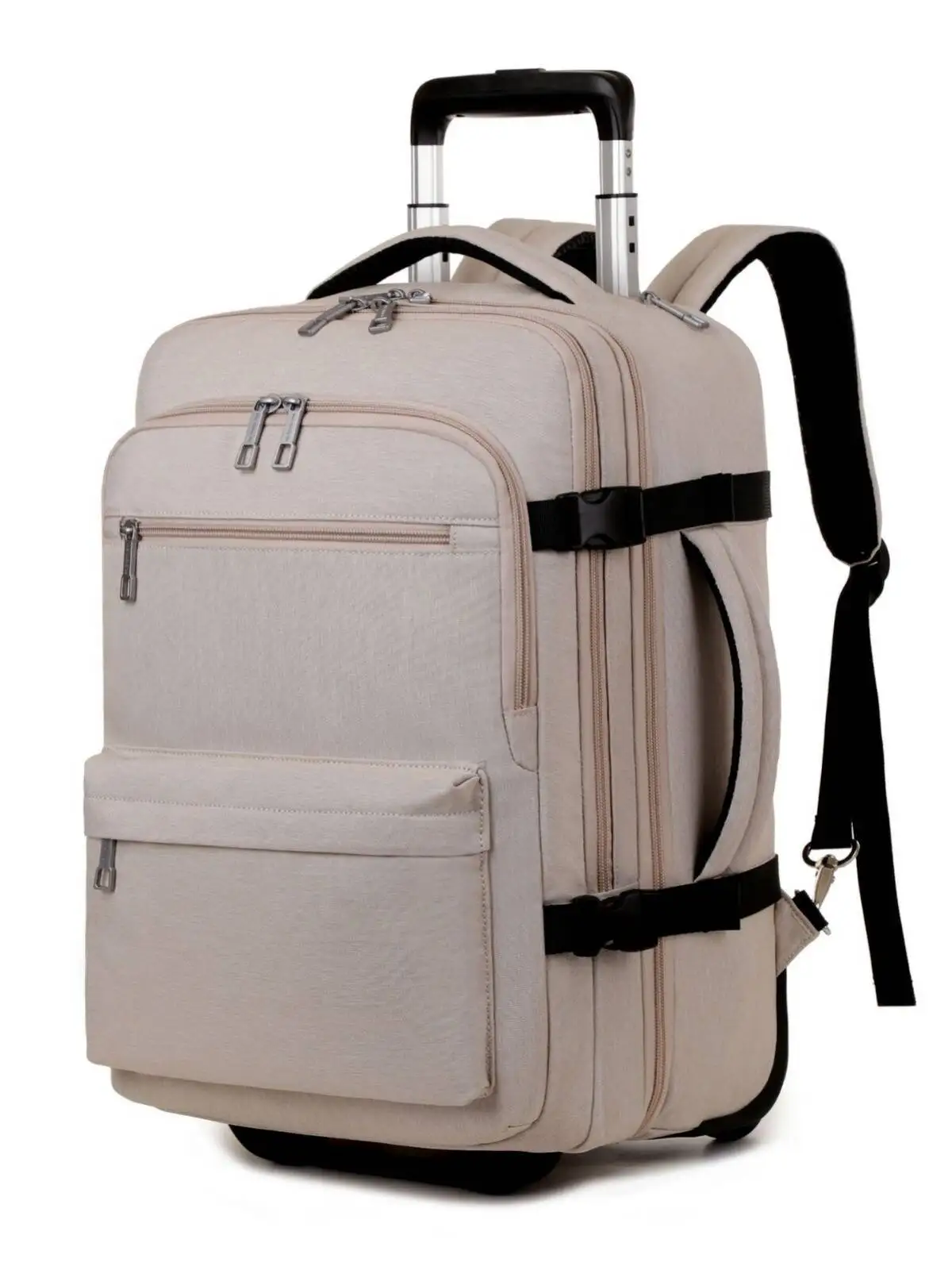 Rolling Backpack Carry On Luggage, Travel Laptop Backpack with Wheels for Men Women, Water Resistant Wheeled Rucksack Bag
