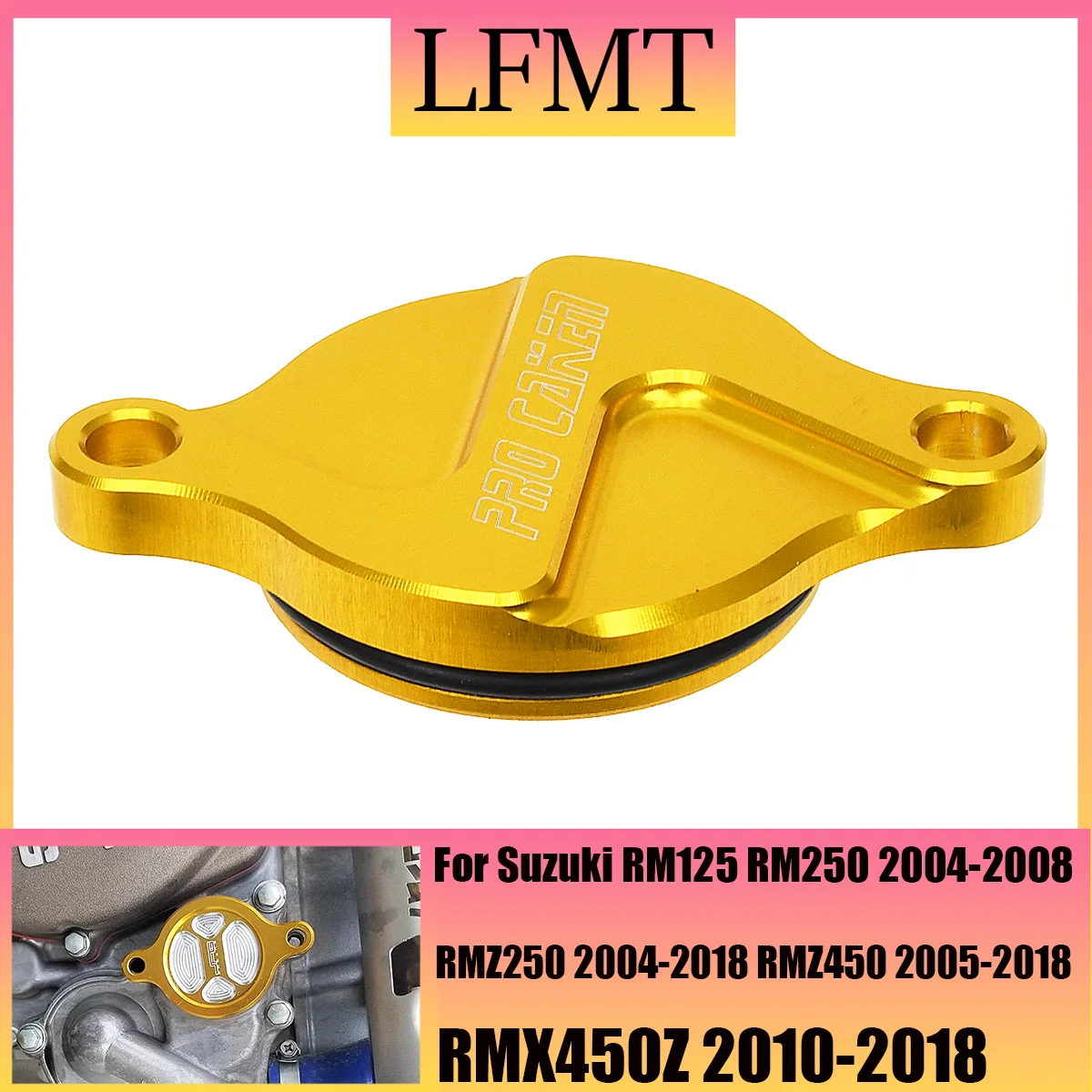 

Motorcycle CNC Engine Oil Filter Cover Cap For Suzuki RM Z250 Z450 RMZ250 RMZ450RMX450Z RMX 450Z 2005-2014 2015 2016 2017 2018