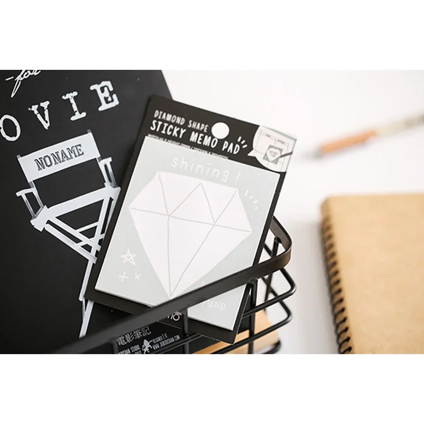 Creative Diamond N Times Post Sticky, Study Memo Schedule Plan, Papelaria Estudantil, Material de Escritório, 4 Pacotes