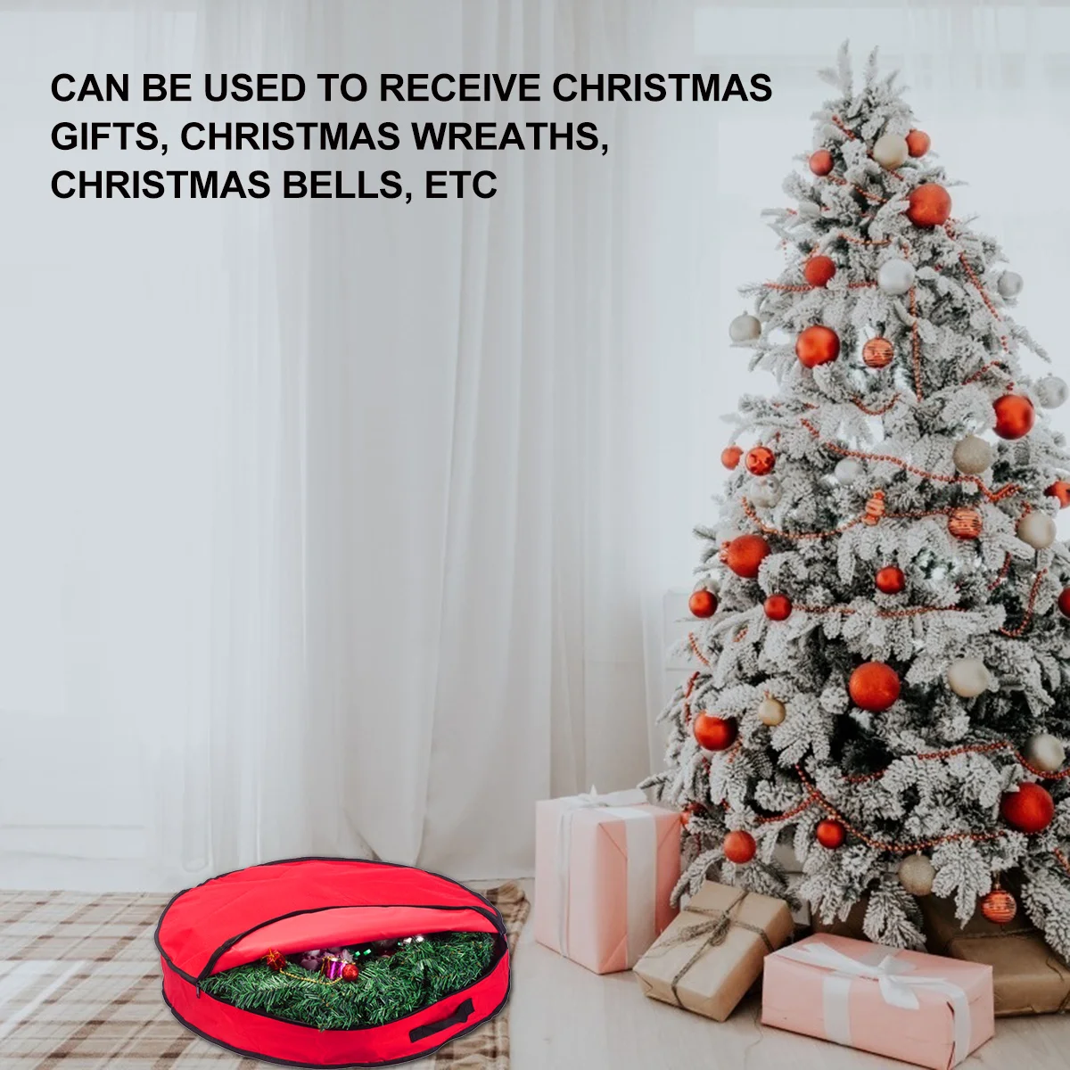 

1Pcs Oxford Cloth Christmas Garland Storage Pouch Portable Travel Bag for Camping Business Gym Knitting Outdoor