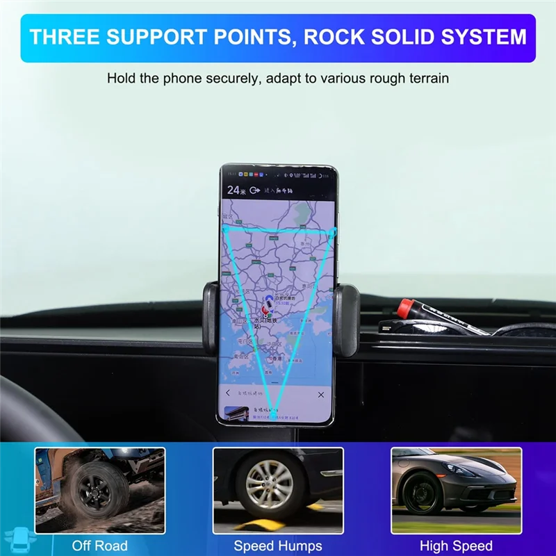 

High Quality For Toyota Land Cruiser 250 Prado LC250 2024 Center Console Dashboard Storage Phone Bracket Mount Accessories