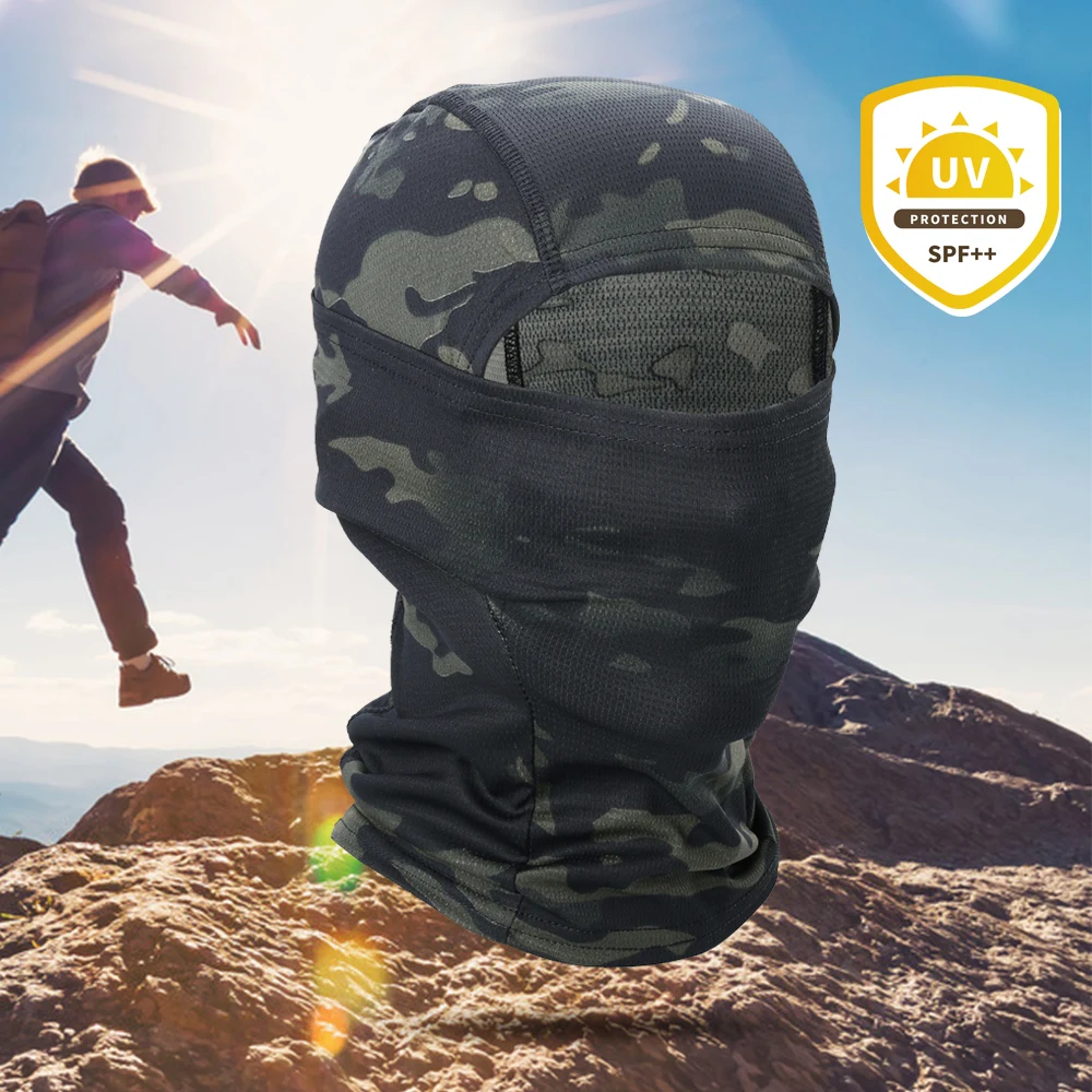 Çabuk kuruyan Balaclava kamuflaj maskesi açık spor tam yüz kapatma avcılık balıkçılık kamp bisiklet kask astar kaput kap erkekler