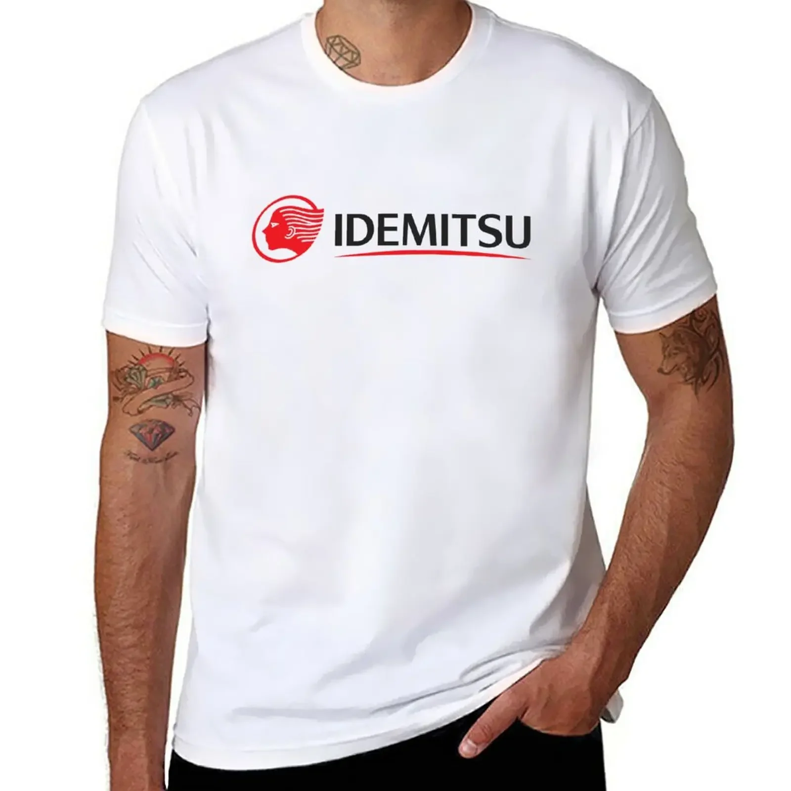 Idemitsu Kosan Logo T-Shirt Blouse vintage clothes heavy weight t shirts for men