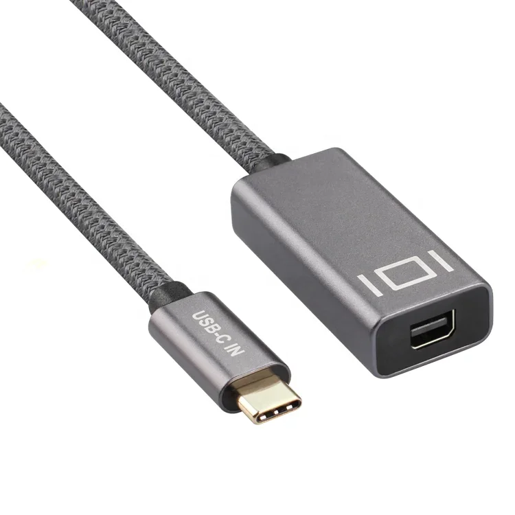 Адаптер USB Type C к Mini DisplayPort 4K, 60 Гц, 2K, 144 Гц, конвертер USB-C «папа» к Mini DP «мама», USB-C/Thunderbolt 3 к Mini DP