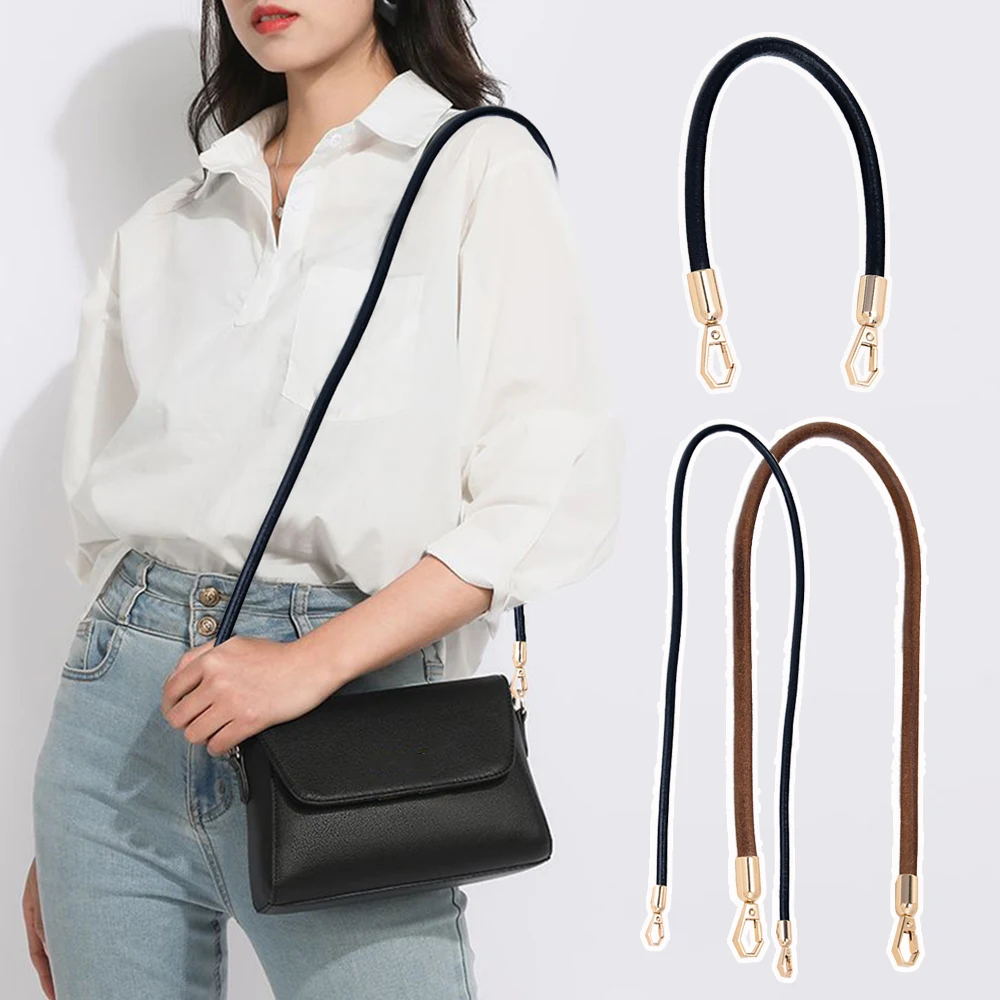 1Pcs 8mm Wrapping Tap Metal PU Leather Round Rope Handbags Handle Bag Strap Luggage Bags Shoulder Belt Craft Hardware Accessory