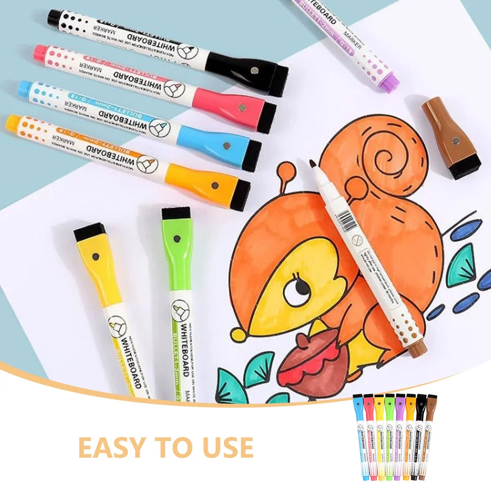 8 Pcs Whiteboard Magnetic Pen Child Poster Pp Notice for Wall Dry Erase Markers