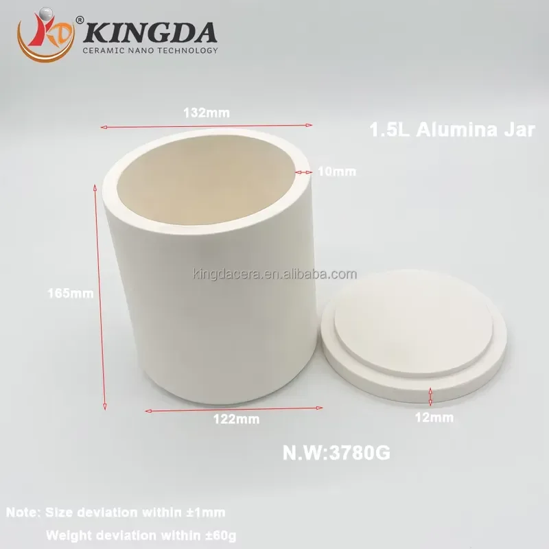 i 99% Alumina Ceramic Grinding Jar for Ball Mill Planetary Milling 1.5L High Purity Wear Resistant Lab Grinding Container